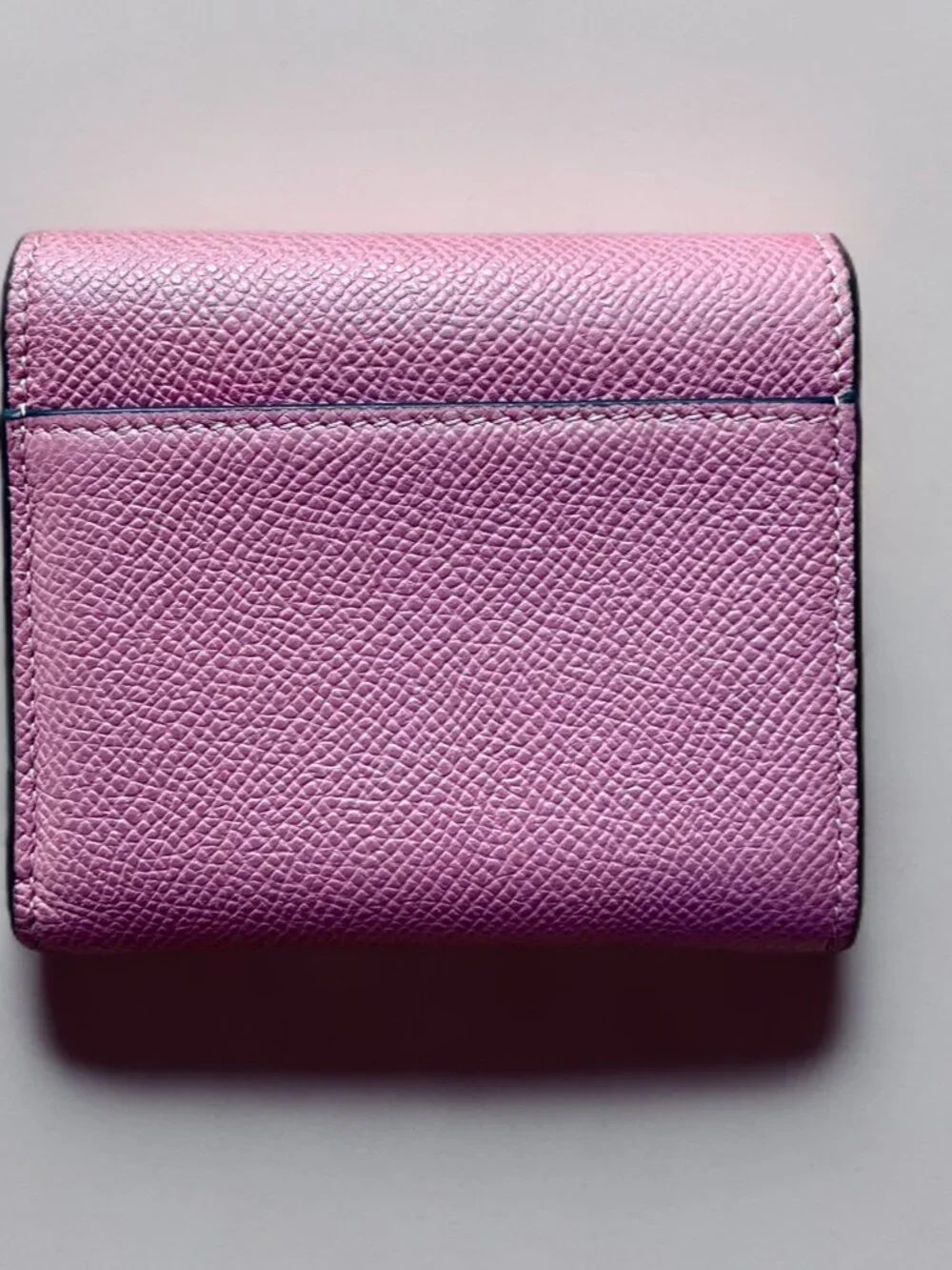 Christian Dior Pink Leather Lotus Saddle Compact Wallet
